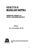 Sekitar Masalah Sastra rnBerapa Prinsip dan Model Pengembangannya